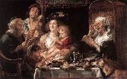 JORDAENS, Jacob, As the Old Sang the Young Play Pipes dy